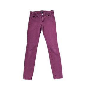 Gap‎ Denim Legging Jegging Size 2R Wine Stretch Cotton Blend Womens 28X29